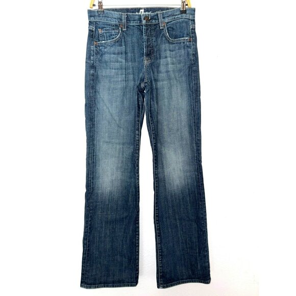 7 For All Mankind Denim - 7 For All Mankind Relaxed Fit Button Fly Bootcut Jeans Size 29